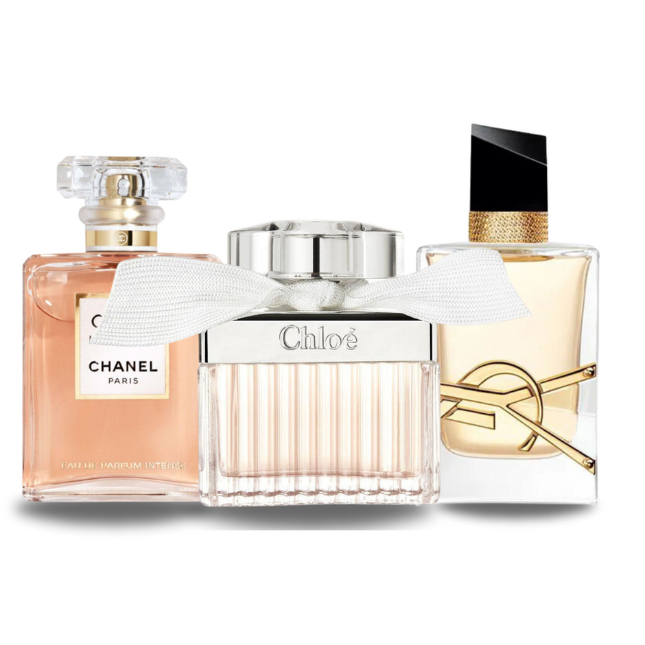 Set mit 3 Parfums: Coco Mademoiselle, Libre und Chloé, je 100 ml