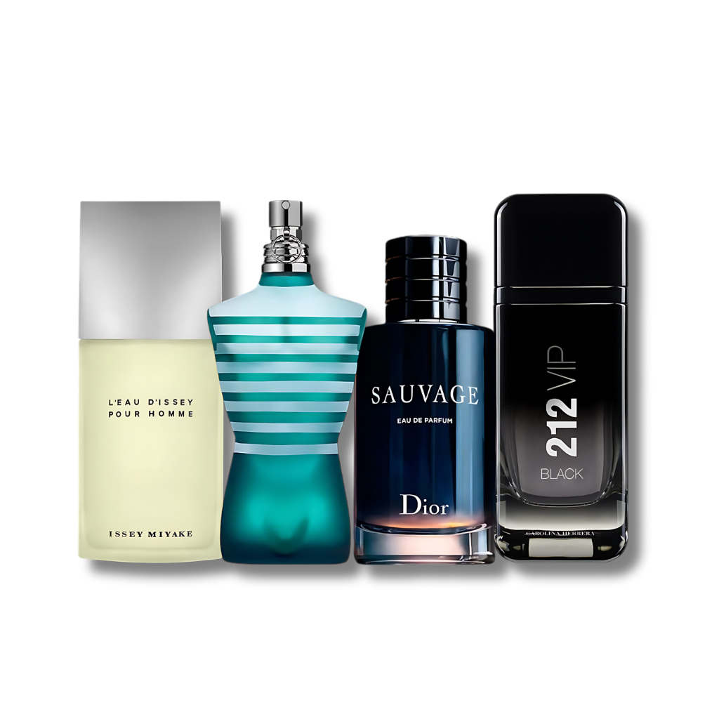 Set mit 4 Parfüms L'Eau d'Issey, 212 VIP Black, Le Male & Sauvage 100 ml