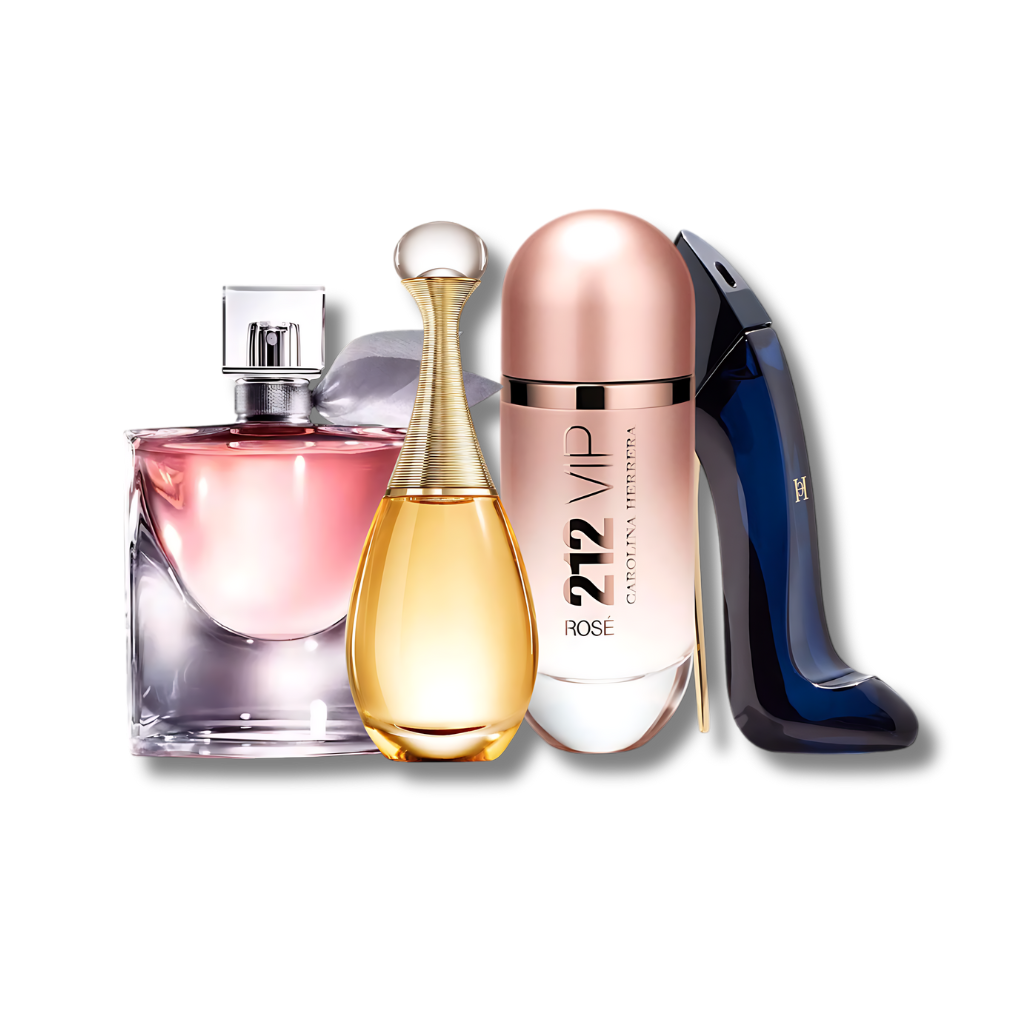 Set mit 4 Jadore-Parfums, 212 VIP Rosé, La Vie est Belle & Good Girl 100 ml