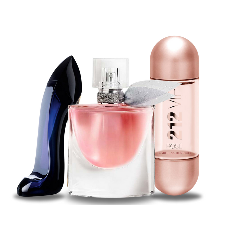 Set mit 3 Good Girl Parfums, La Vie Est Belle und 212 VIP Rosé 100 ml